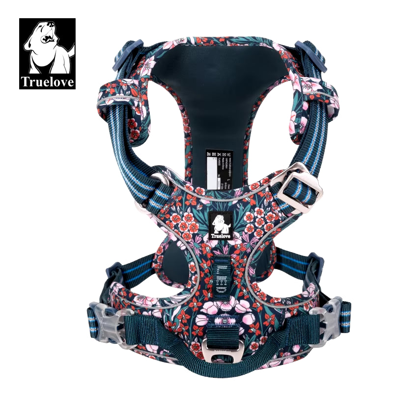 Floral No-Pull Dog Harness