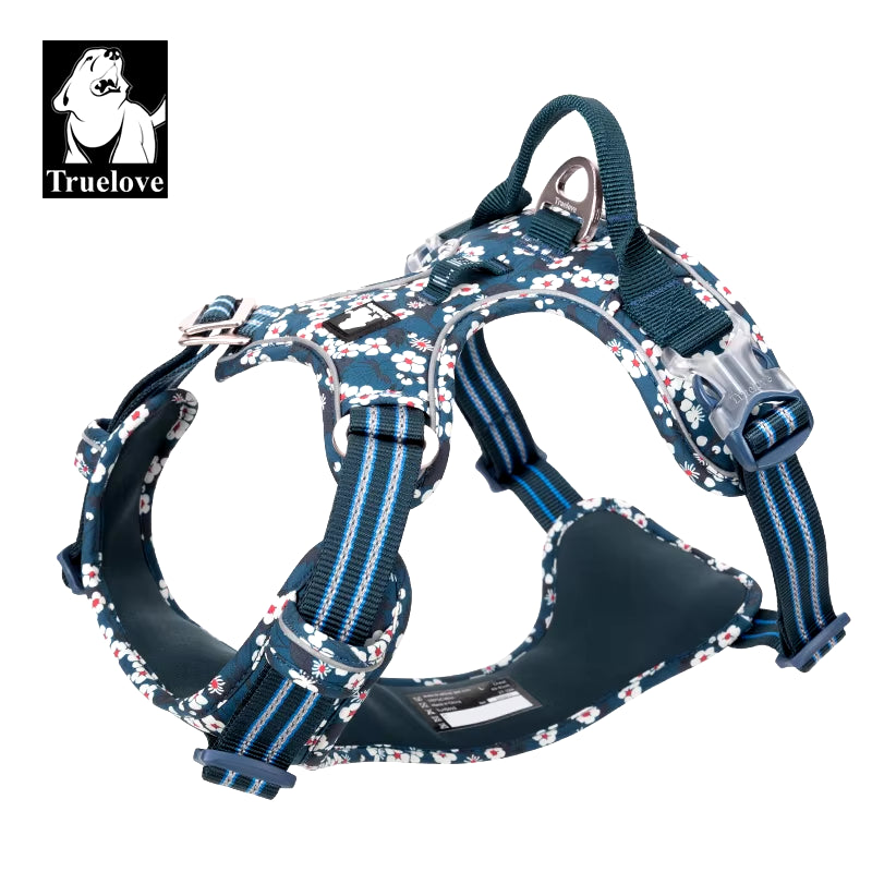 Floral No-Pull Dog Harness