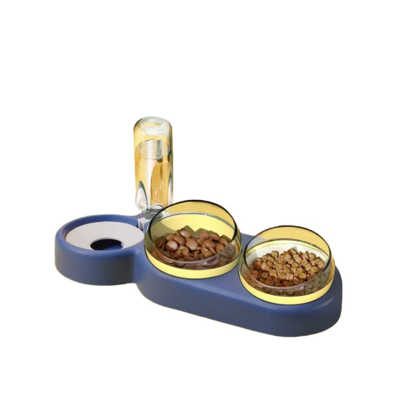 3-in-1 Cat Feeder with Water Dispenser