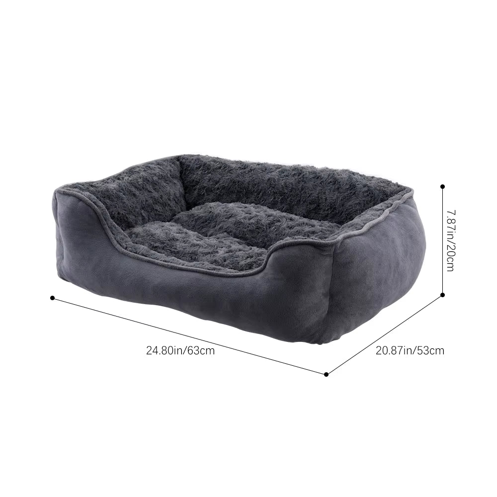 Soft Grey Pet Sleeping Bed
