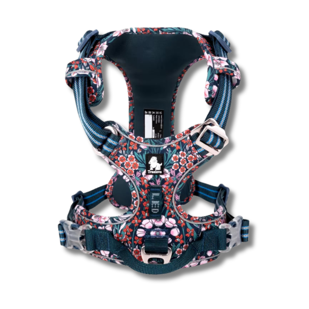 Floral No-Pull Dog Harness