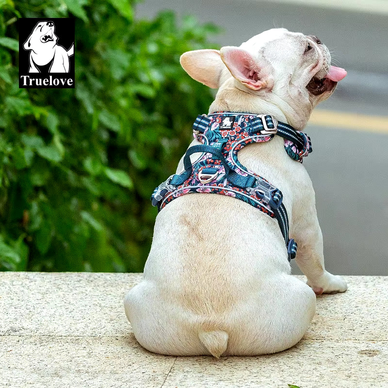 Floral No-Pull Dog Harness
