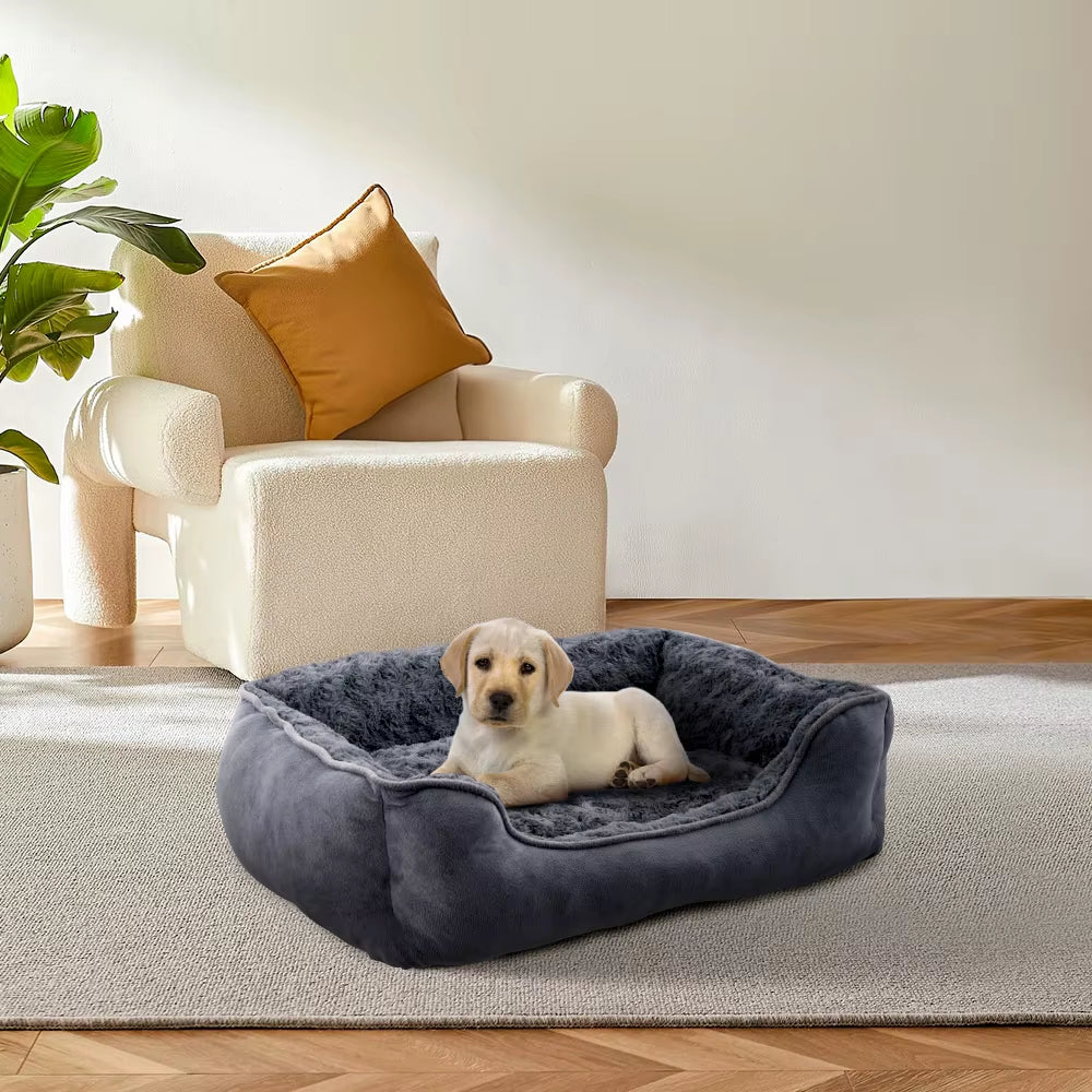 Soft Grey Pet Sleeping Bed
