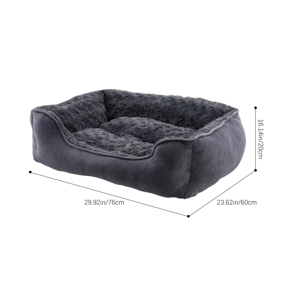 Soft Grey Pet Sleeping Bed