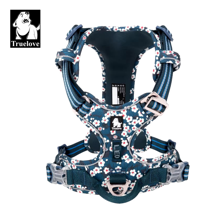 Floral No-Pull Dog Harness